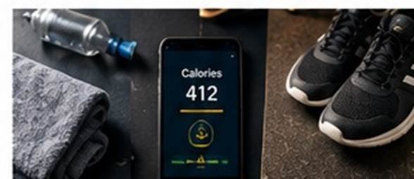 Fitness equipment and calorie tracking for workout progress